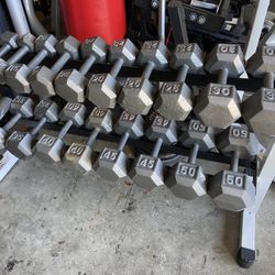 Dumbbell Set W Rack 