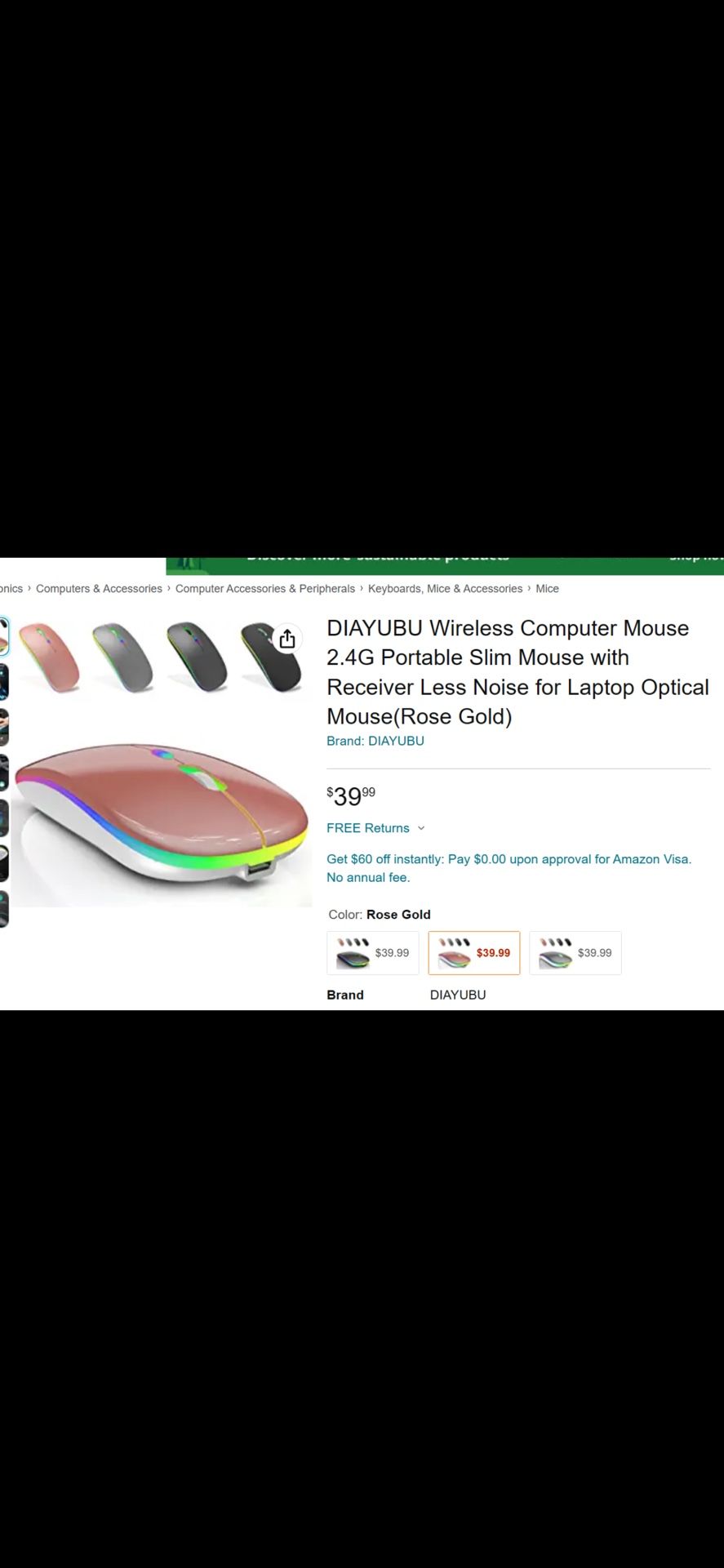 New Wireless Computer Mouse 2.4G Portable