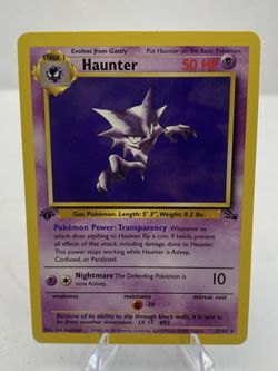 Haunter 21/62 1st Edition Fossil Rare Pokemon 1999 Wizards LP