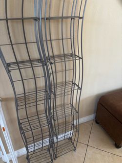 Tall Metal Wire Tower Shelf Rack