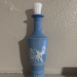 Blue milk glass Jim Beam decanter