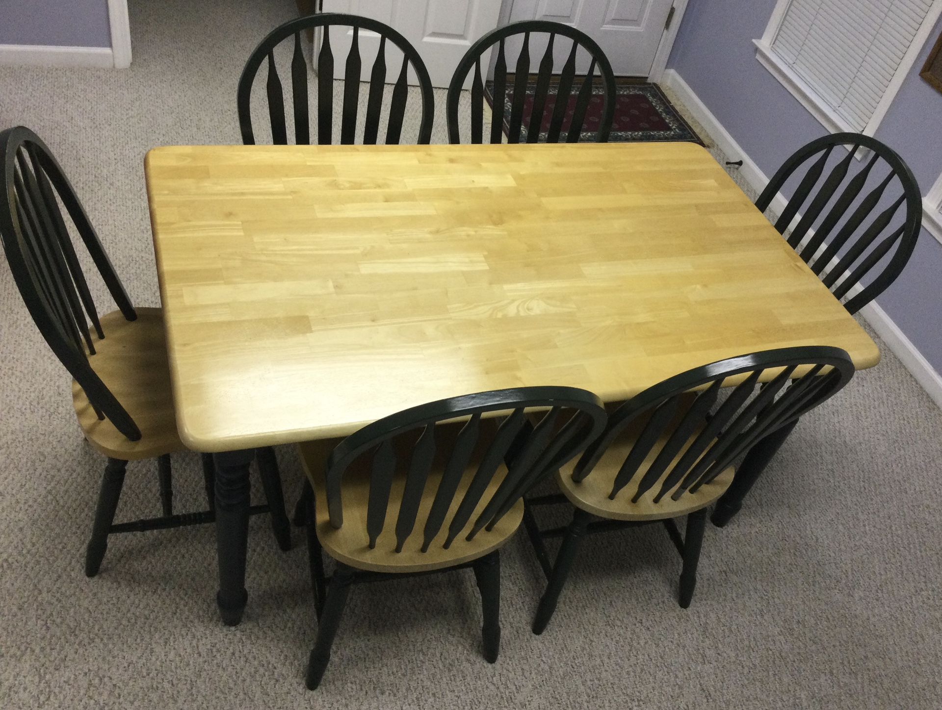 Dining/Kitchen Table with 6 Chairs and 1 Stool