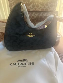 Coach Black Signature Crescent