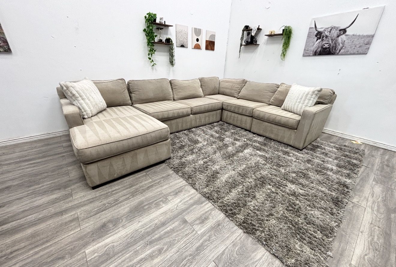 Cream Sectional Couch - Free Delivery