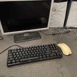 Dell Monitor, Red Dragon K552, Vintage Microsoft Mouse