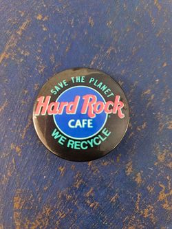 Vintage Hard Rock Cafe Save The Planet We Recycle Pin