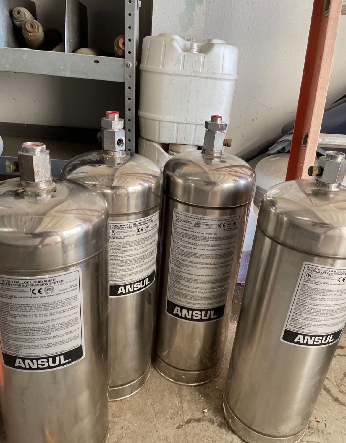Ansul 3 Gallon R102 Tanks