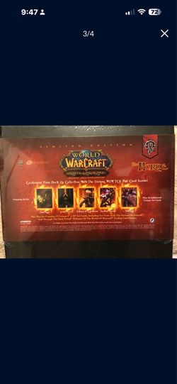 World of warcraft the horde art card set factory sealed- $30