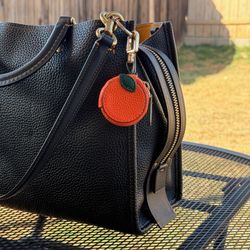 Orange Fruit Apple Tag Pouch Keychain Bag Charm