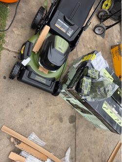 Green Machine 62V Brushless 22 in. Electric Cordless Battery Self- Propelled Lawn Mower with 2 4.0 Ah Batteries and Charger