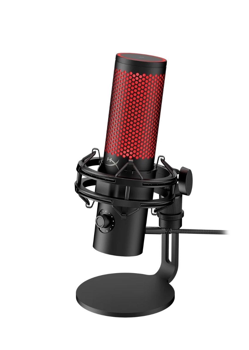 HyperX QuadCast 2 - USB Microphone for Gaming, Streaming and Podcasting, with On-Board Controls, LED Lighting, Quick Release Shock Mount and Built-in