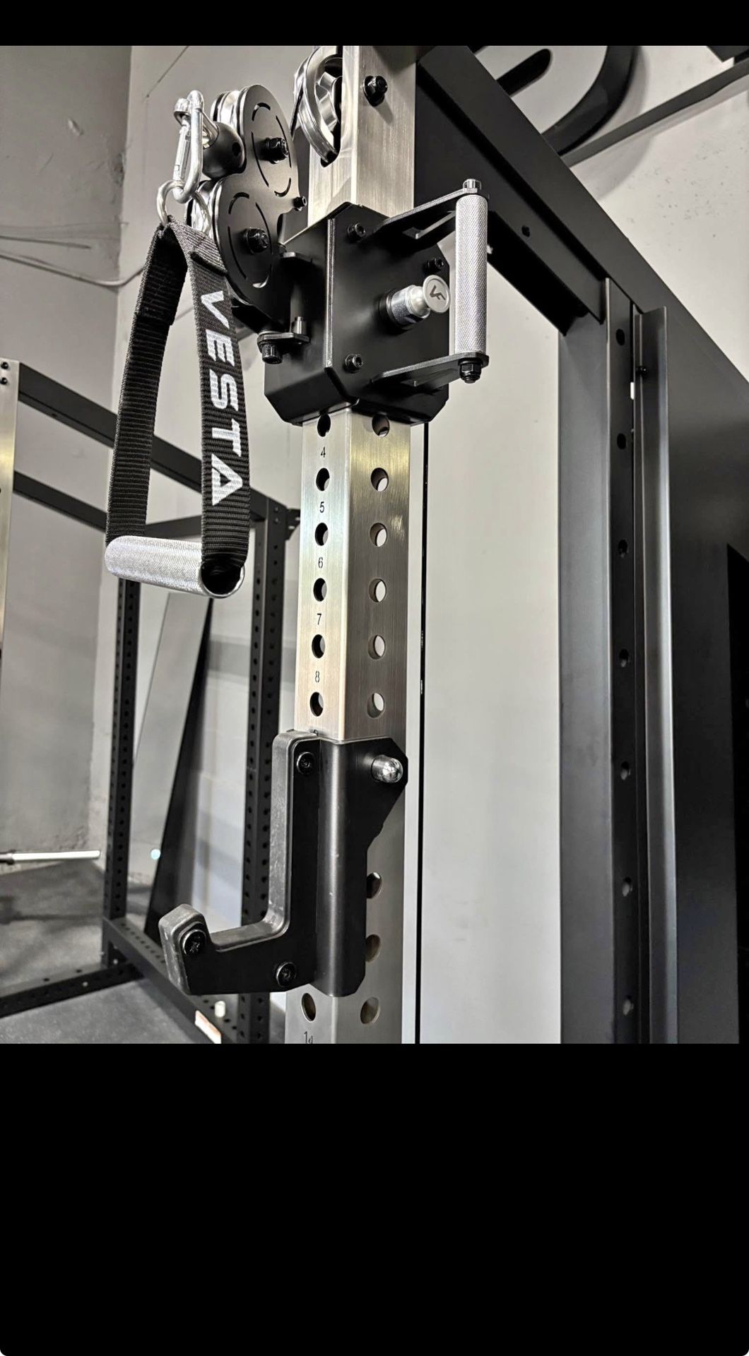 Commercial Half Rack with Functional Trainer Cable Pulley System with 200lb Weight Stacks