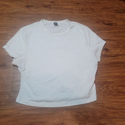 SHEIN White Short Sleeve Crop Top Tee Size 0XL