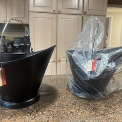 2 Brand New Master Forge Steel Fireplace Coal Hods