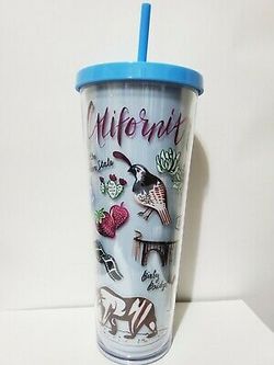 STARBUCKS CALIFORNIA STATE VENTI COLD CUP TUMBLER 24 Oz SPRING 2019