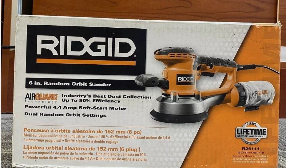 RIDGID 6" RANDOM ORBIT SANDER...