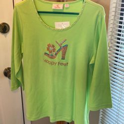Adorable Bejeweled Top, New Size Medium