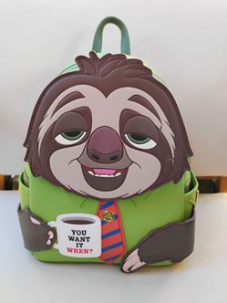 Loungefly Disney Zootopia Flash Sloth Mini Backpack