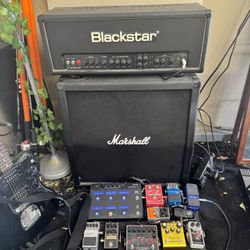 Blackstar Amp and Marshall Cabinet For sale. 
