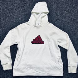Embroidered Adidas mens size XL fleece lined pullover hoodie with pockets