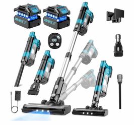 Brand New Beautiful Blue Cordless Vacuum – 60KPa, 2 Batteries