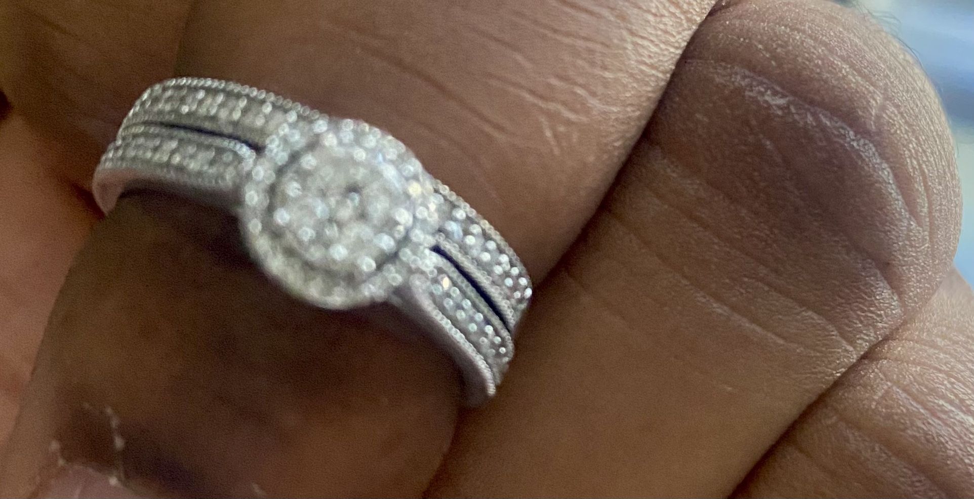 Gold & Diamond Engagement Ring And Band