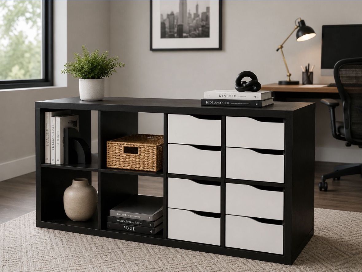 Modern Black Storage Unit / Credenza