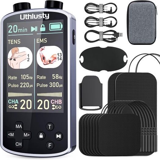 TENS Unit Muscle Stimulator with Extra Large 3.8