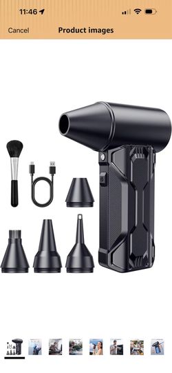 Brand new in box Compressed Air Duster, 110000 RPM High-Speed Electric Air Duster with Brushless Motor, 3-Speed Settings, Rechargeable Cordless Dust B