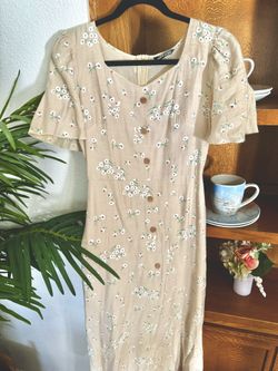 SHEIN Floral Sweetheart Neck Flutter Sleeve A-Line Dress SIZE SMALL