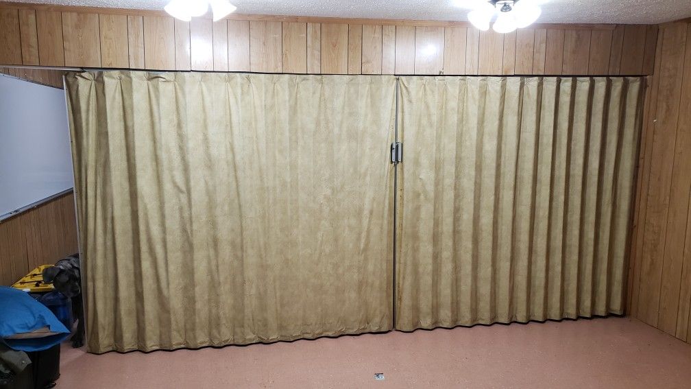 Room Divider - Collapsible Accordion Type With Track