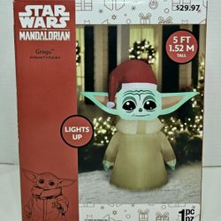 Star Wars The Mandalorian Grogu The Child 5ft Christmas Airblown Inflatable 2023 New In Box