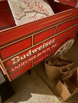 Budweiser wagon and fridge
