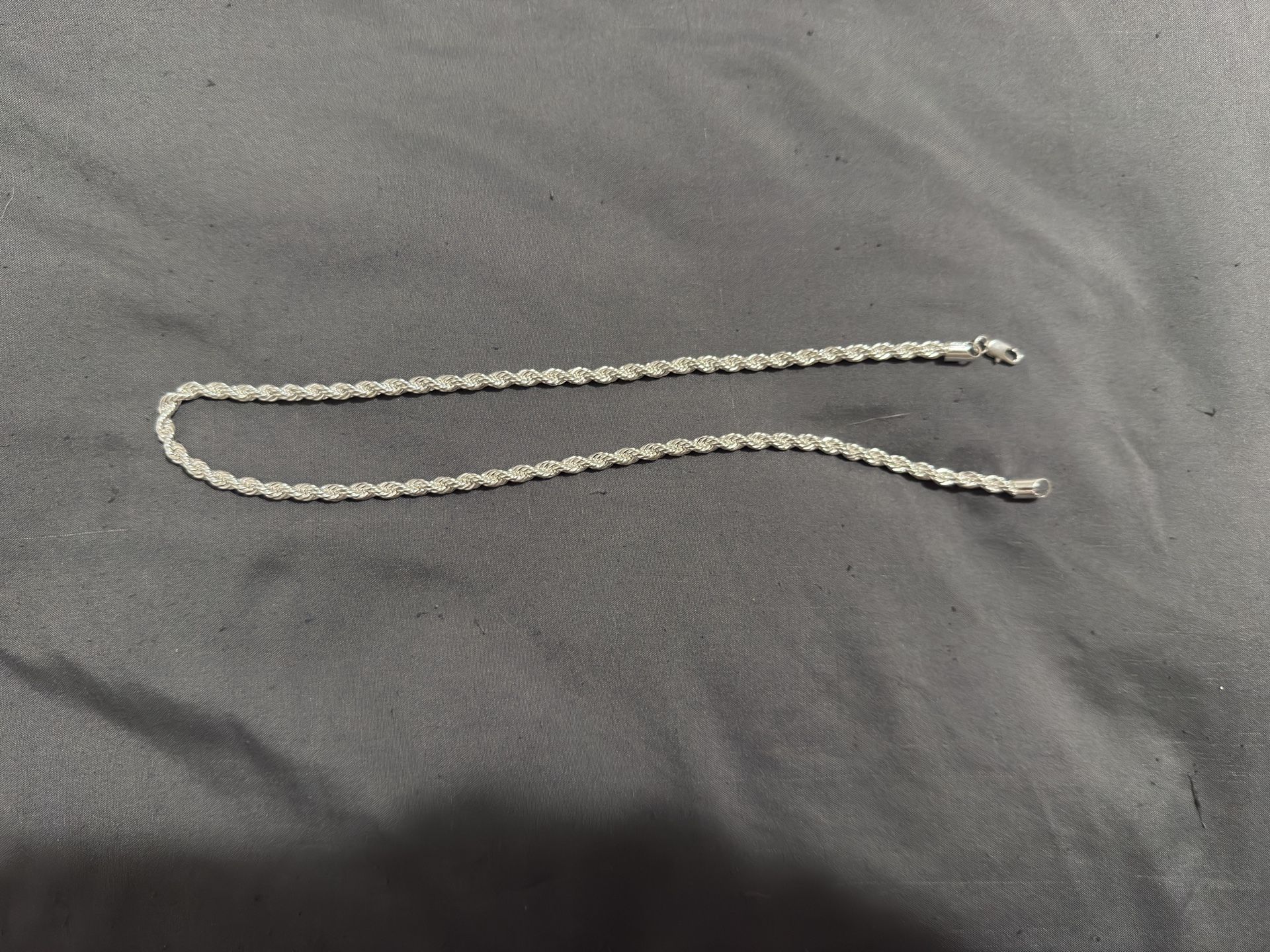 Silver rope chain 20 in