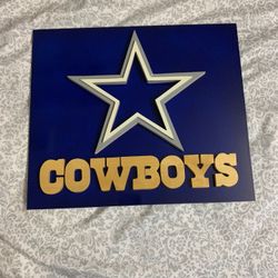 Cowboys Wood Sign