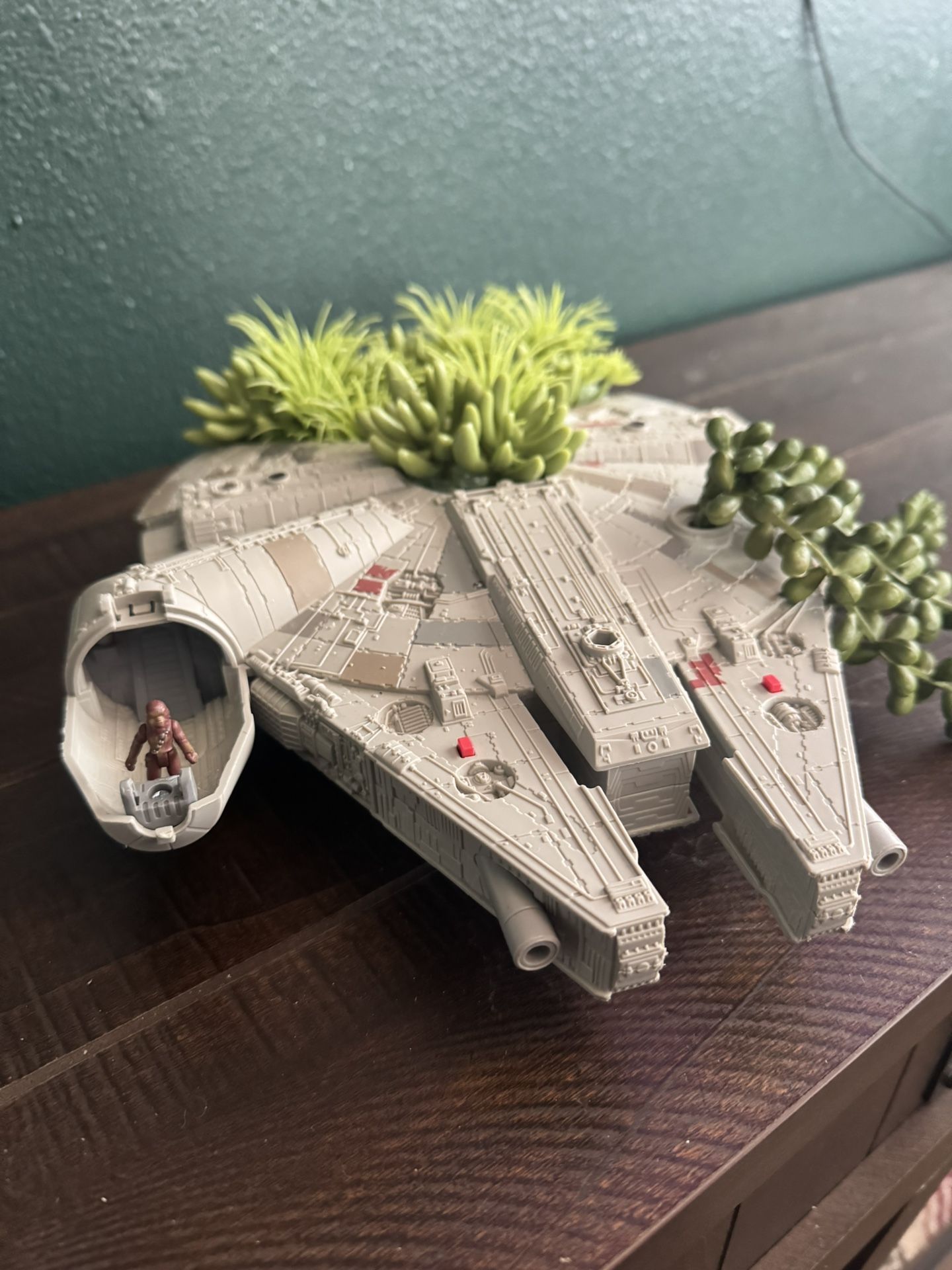 Millennium Falcon Faux Succulent Planter