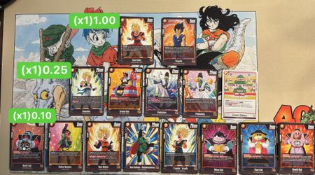 Dragon Ball Fusion World Dual Evolution FB09 Loose Cards Yellow Deck
