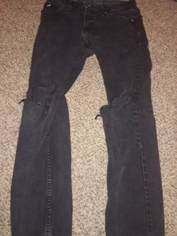 Vans destresed denim