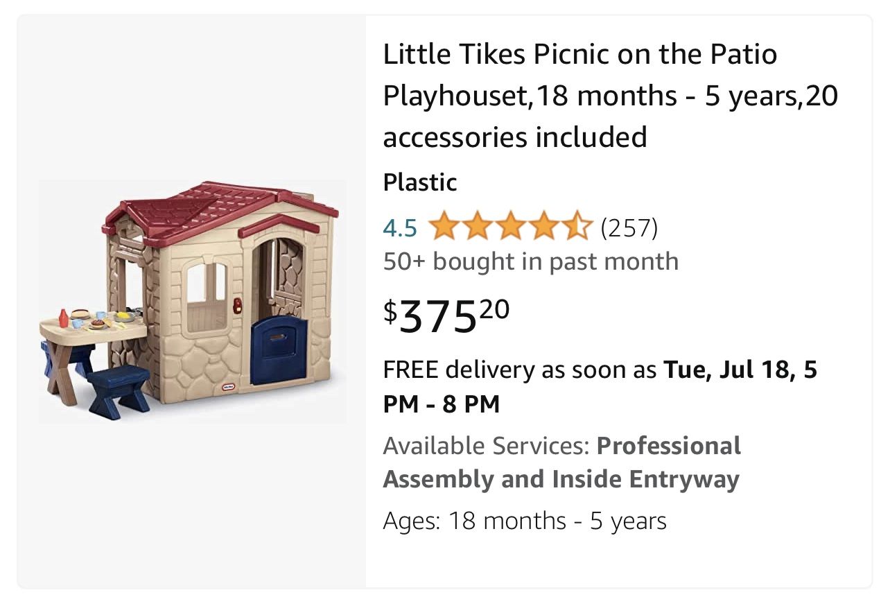 Little Tikes Picnic on the Patio Playhouse for Sale in Queen Creek, AZ