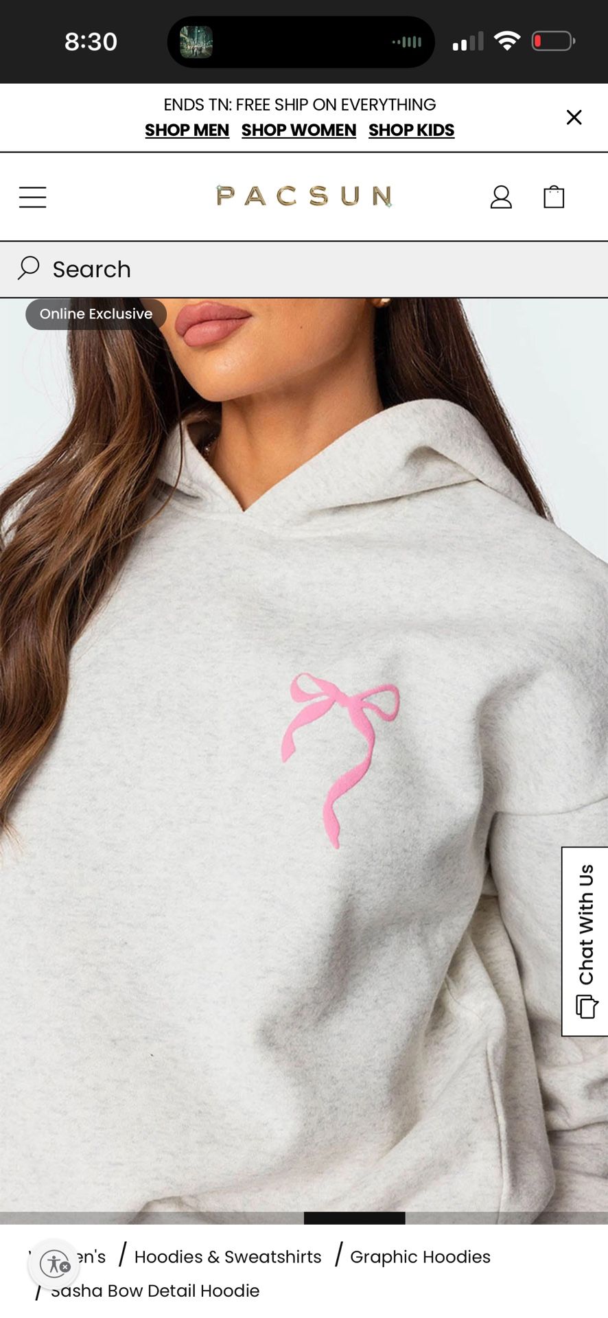Edikted Sasha Bow Detail Hoodie