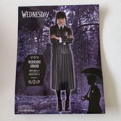 Halloween Wednesday Adams Wig and School Uniform