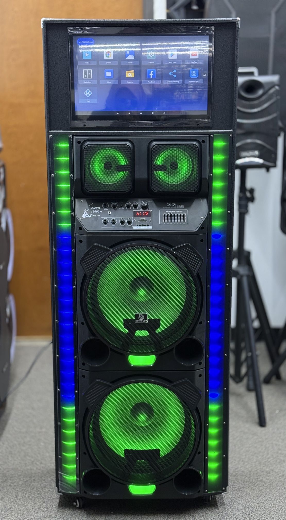 Touch Screen Karaoke Party Speaker With 2 Microphones