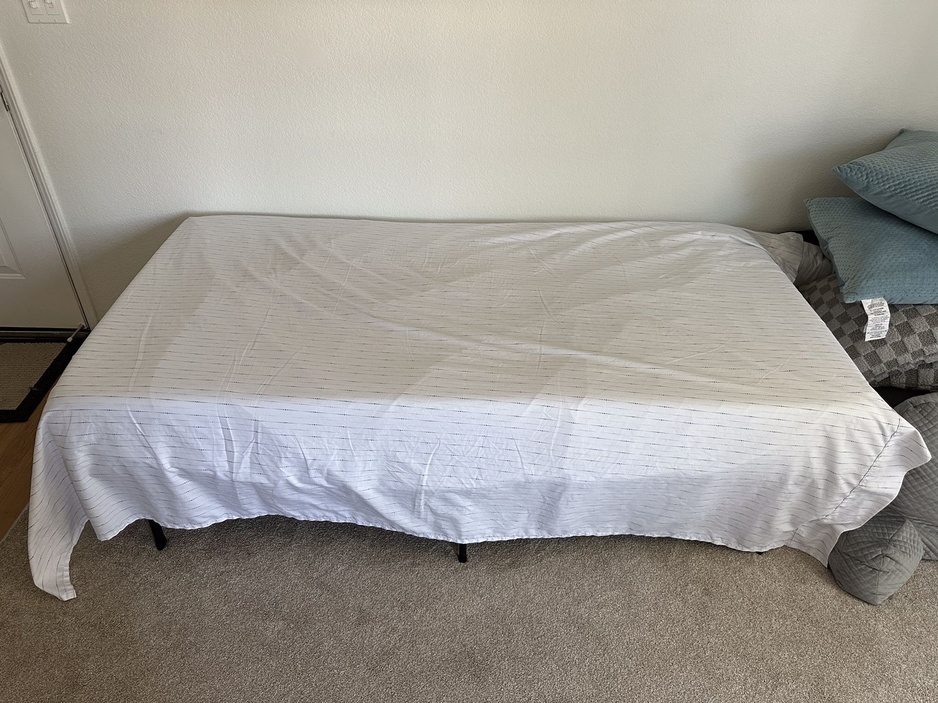 Twin Bed Frame + Memory Foam Mattress