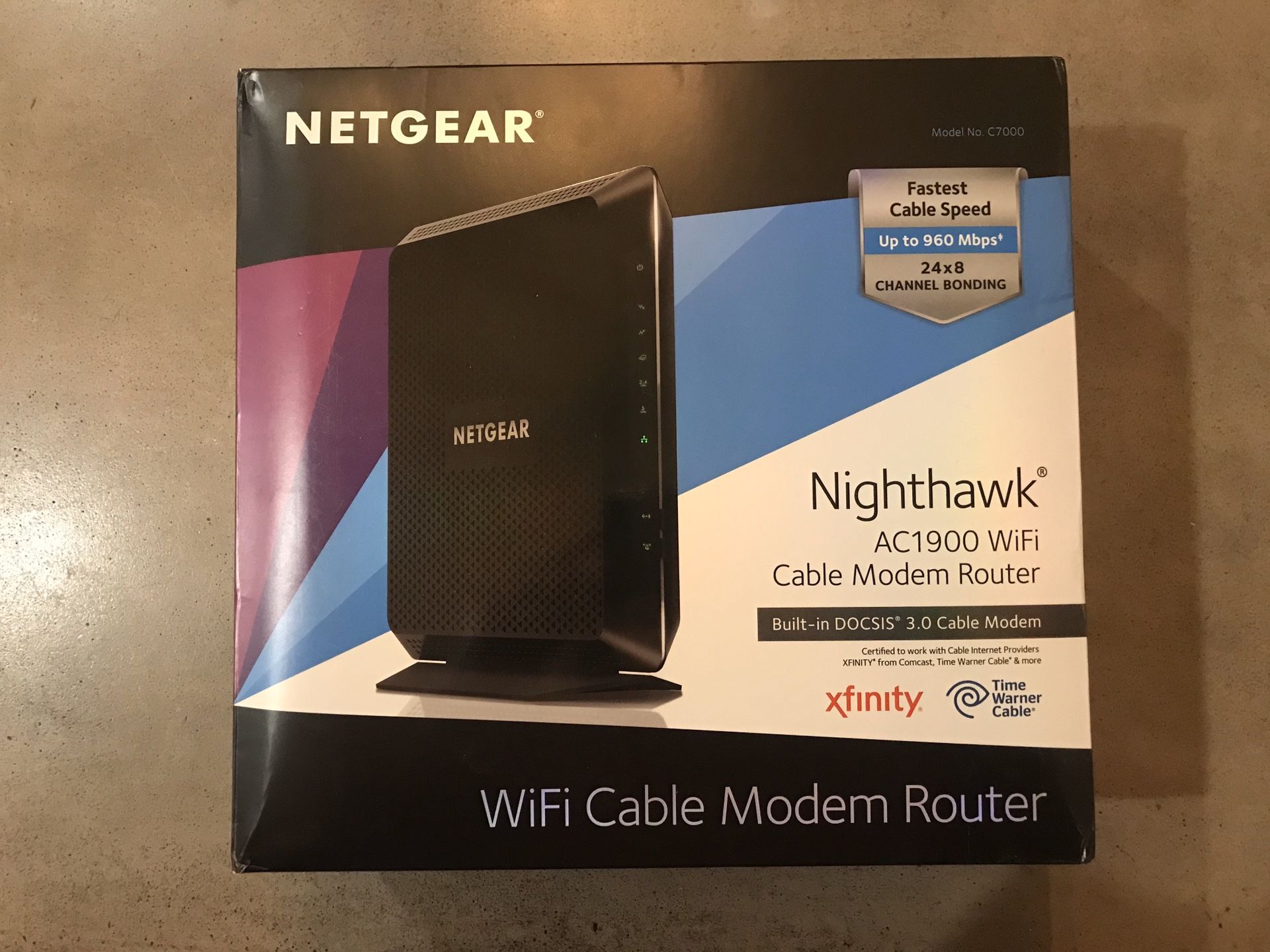 Netgear Nighthawk AC1900 WiFi Cable modem router