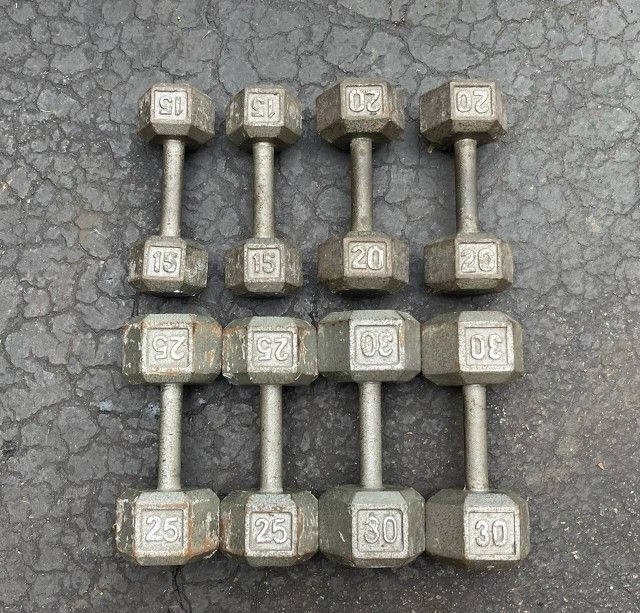 SET OF DUMBBELLS (PAIRS OF) 15s 20s 25s 30s