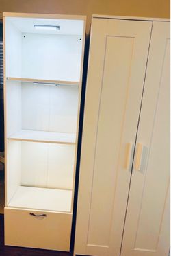 Tall closet dressers can also hang clothes inside comes with lights 160 for both of them brand new