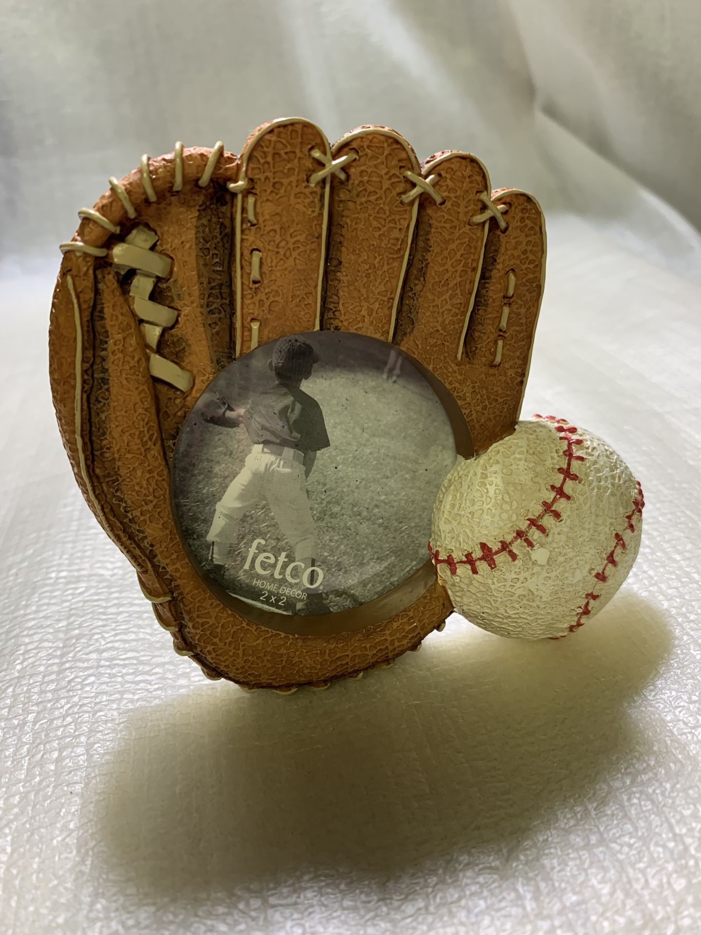 Baseball Glove and Ball Picture Photo Frame Holds 2x2 Mini Baseball Sport Frame