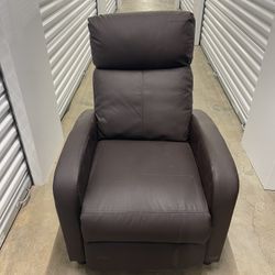 Brown Faux Leather Recliner Chair - Comfortable and Stylish