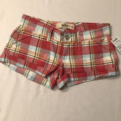 NEW Hollister Plaid Short Shorts (nwt)