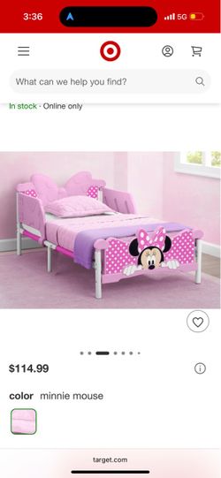 Children Minnie Mouse 3D Toddler Bed